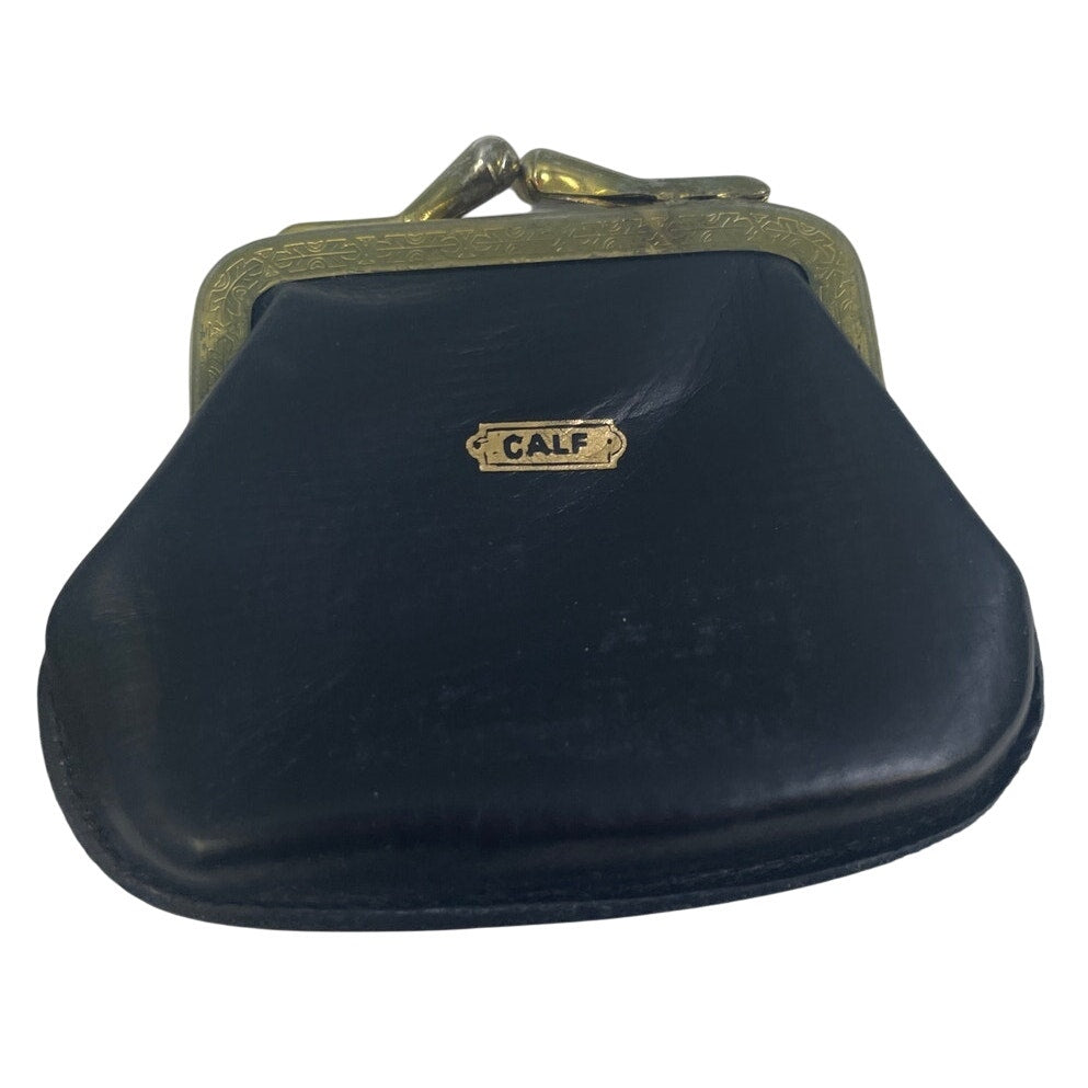 Lot of 3 Vintage Small Calf Leather Snap Coin Purses Money Pouches