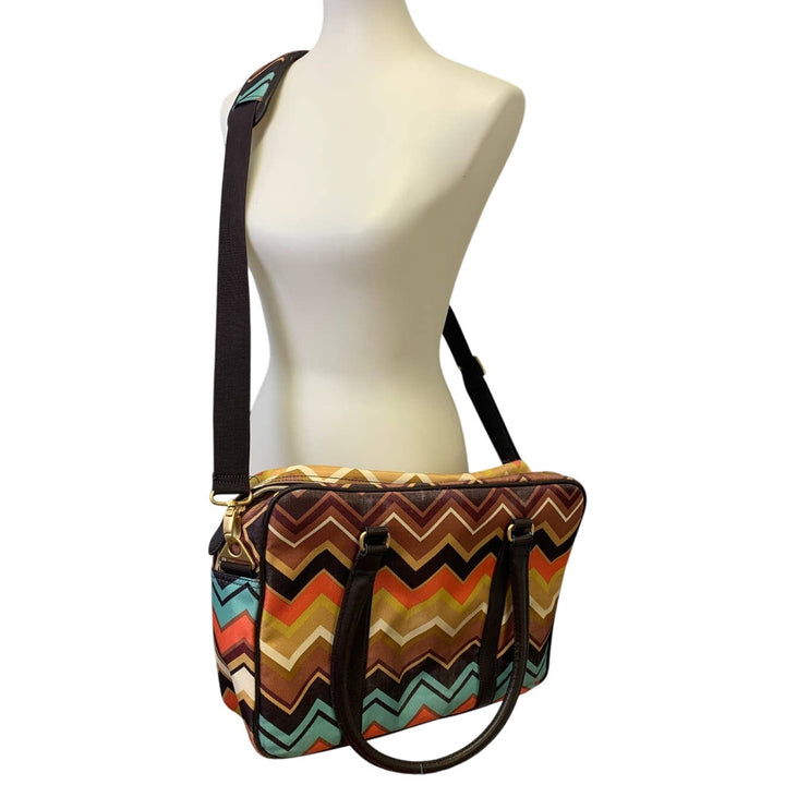 Missoni for Target Chevron Stripe Crossbody Shoulder Bag Purse Lots of Pockets