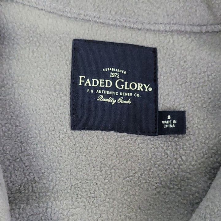 Faded Glory Kids 8 100% Polyester Long Sleeve Full Zip Fleece Lined Jacket