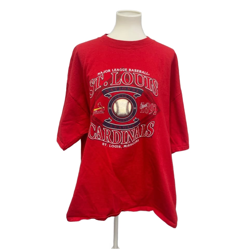CSA Mens XXL Cotton St Louis Baseball Cardinals Short Sleeve Crew Neck Tee Shirt
