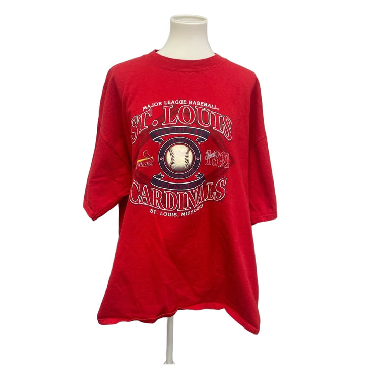 CSA Mens XXL Cotton St Louis Baseball Cardinals Short Sleeve Crew Neck Tee Shirt