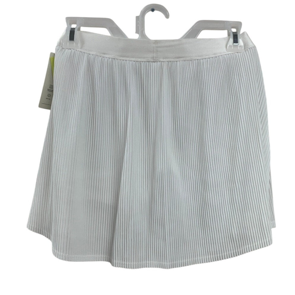 New All In Motion Girls XL White Pleated Elastic Waist Tennis Sport Skort