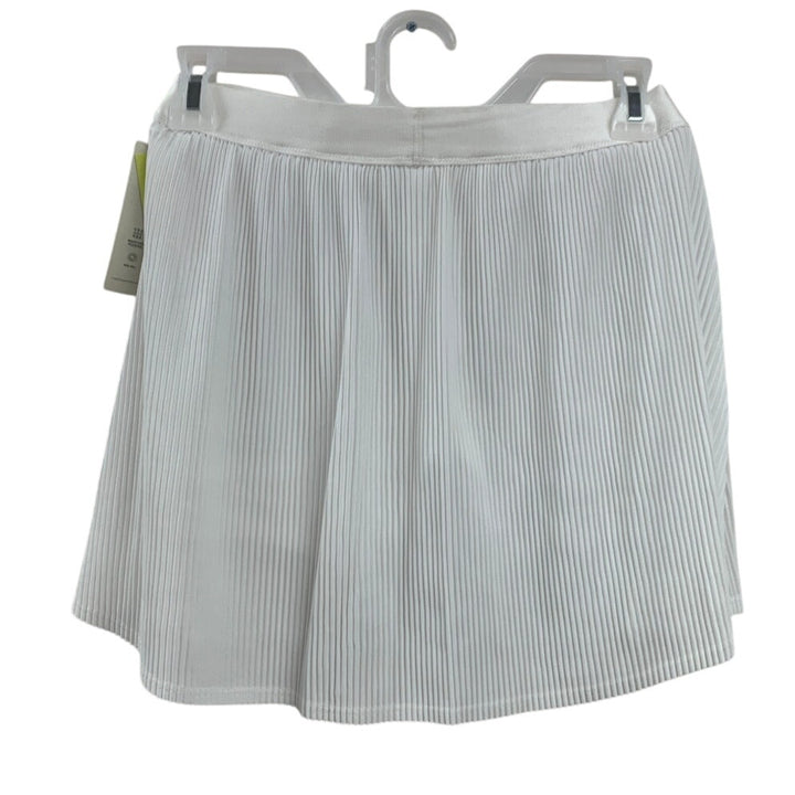 New All In Motion Girls XL White Pleated Elastic Waist Tennis Sport Skort