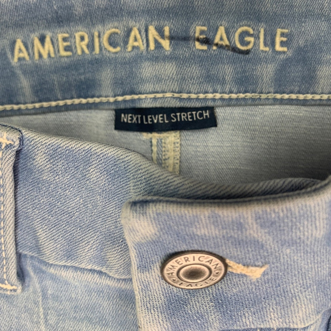 New American Eagle Womens Size 4 Curvy High Rise Mini Denim Blue Jean Skirt