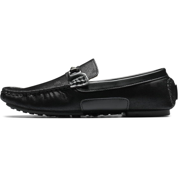 New Bruno Marc Mens 10 Black Driving Penny Loafers Casual SlipOn Moccasins Shoes