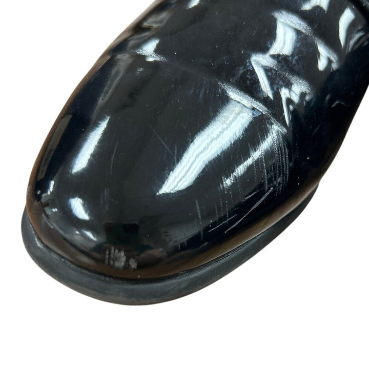 Bruno Marc Boys Size 6 Shiny Black Slip On Loafers Formal Low Heel Tuxedo Shoes
