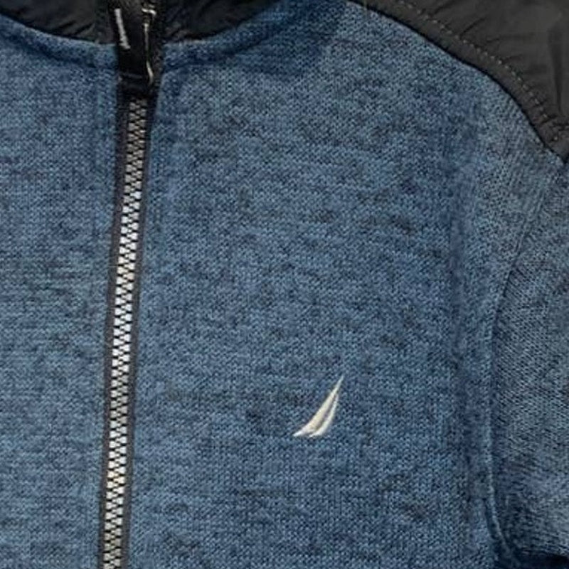 Nautica Boys Small Size 8 Full Zip Polyester Long Sleeve Collared Sweater Jacket
