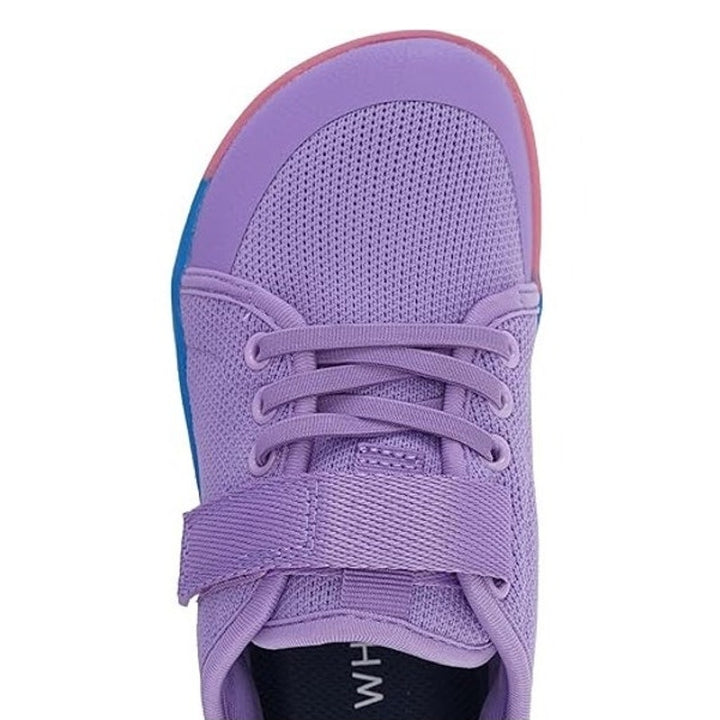 Whitin Girls Size 11 Purple Hook Loop Wide Toe Box Barefoot Athletic Shoes