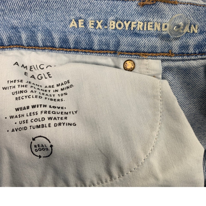 New American Eagle Womens 10 Strigid Whiskered Ex Boyfriend Denim Blue Jeans