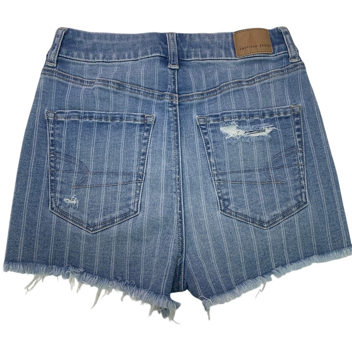 New American Eagle Size 0 Curvy Hi-Rise Shortie Stretch Jorts Denim Jean Short