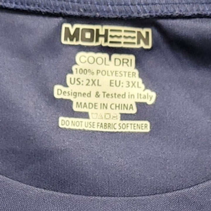 Moheen Mens 2XL 100% Polyester Cool Dri Short Sleeve Crew Neck Athletic Shirt