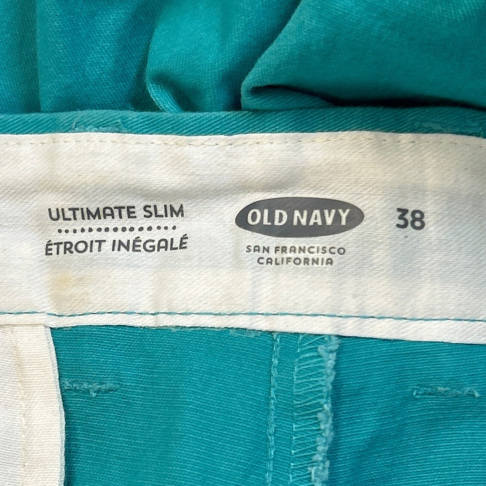 Old Navy Mens Size 38 Ultimate Slim 100% Cotton Long Board Athletic Golf Shorts