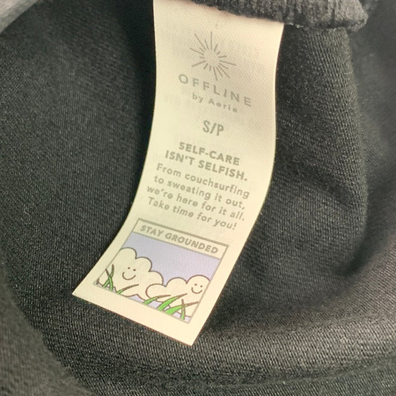 New Offline by Aerie Womens Small Short Sleeve Crew Neck Athletic Faux Wrap Top