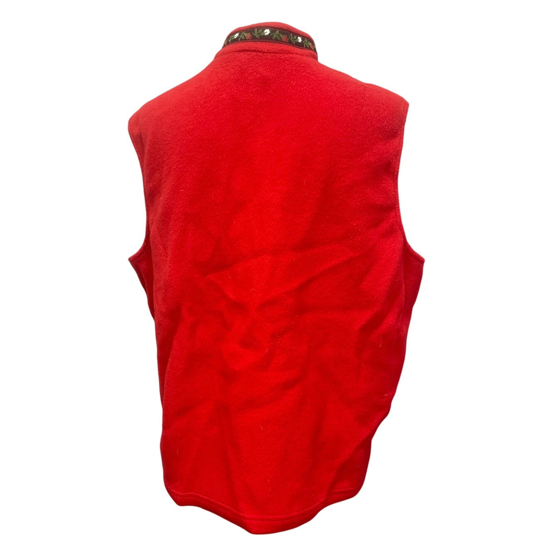 Simply Susan Womens 1X 100% Polyester Sleeveless Full Zip Sweater Vest