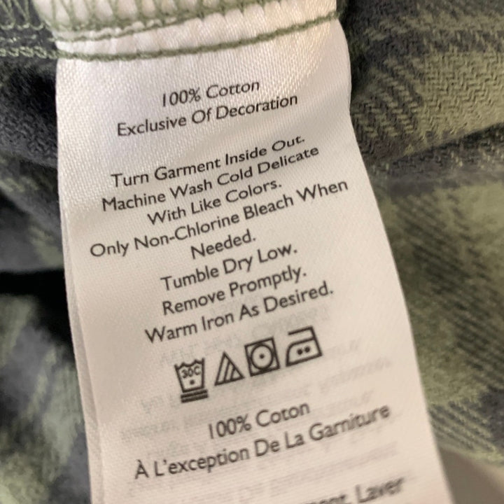 New Eddie Bauer Womens Small Green Ballard Exaggerated Tunic Button Up Shirt