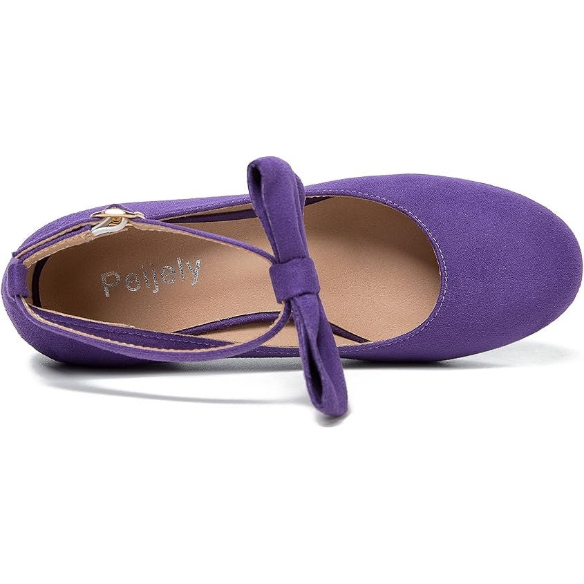 Peijely Womens Size 11.5 Soft Purple Velour Ankle Strap Closed Toe 3" Heel Shoes