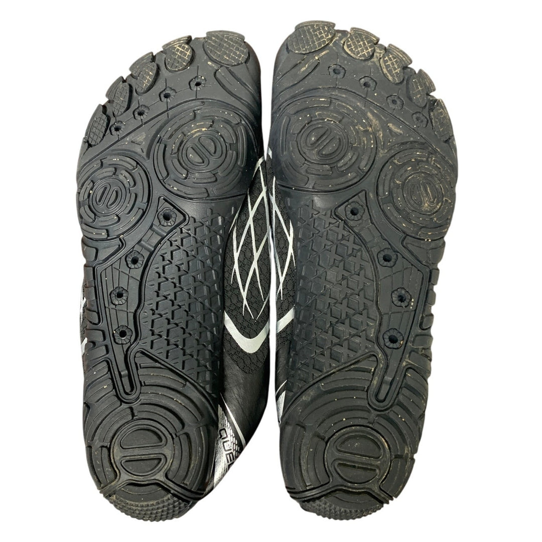 Queday Mens 8 Black Silver NO INSOLE Quick Dry Quick Dry Barefoot Water Shoes