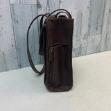 Brown Rosetti New York Faux Leather Brown Vinyl Double Handle Handbag Purse Bag