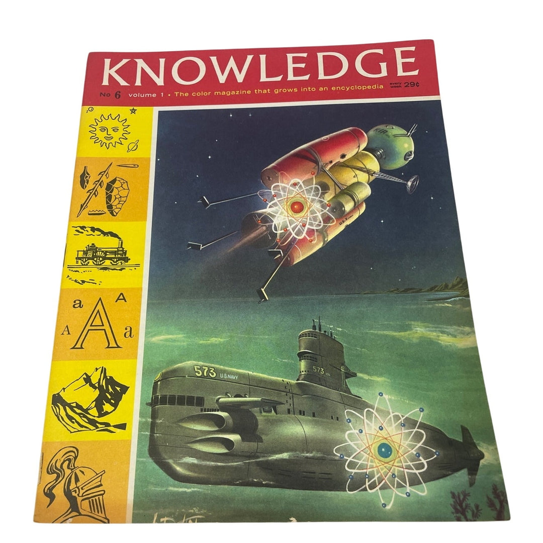 Vintage 1963 Knowledge No 6 Vol 1 Atoms Teeth London Leaves Paperback Magazine