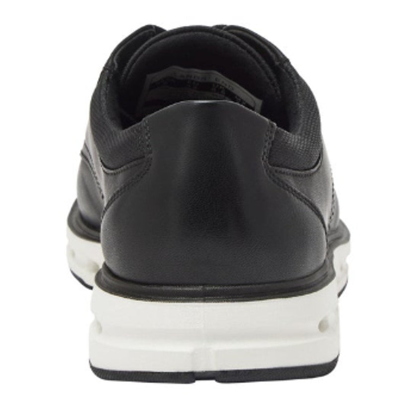 New In Box Lands End Mens Size 9.5 Black Faux Leather Lace Up Sport Oxford Shoes