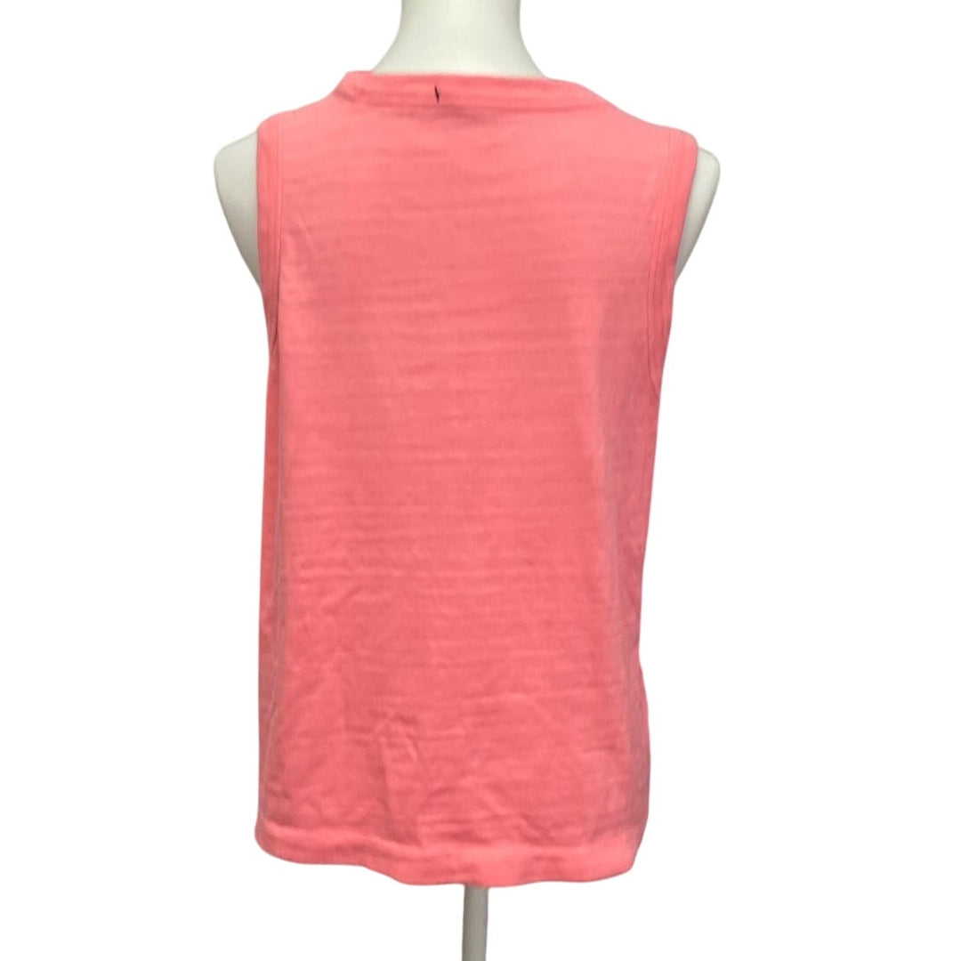 Hand Printed Upcycled Womens Large 100% Cotton Planet Earth Sleeveless Tank Top