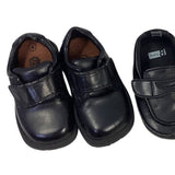 2 Pairs of Baby Boy Size 4 Black Formal Shiny Faux Leather Shoes Baby 8 & Toes