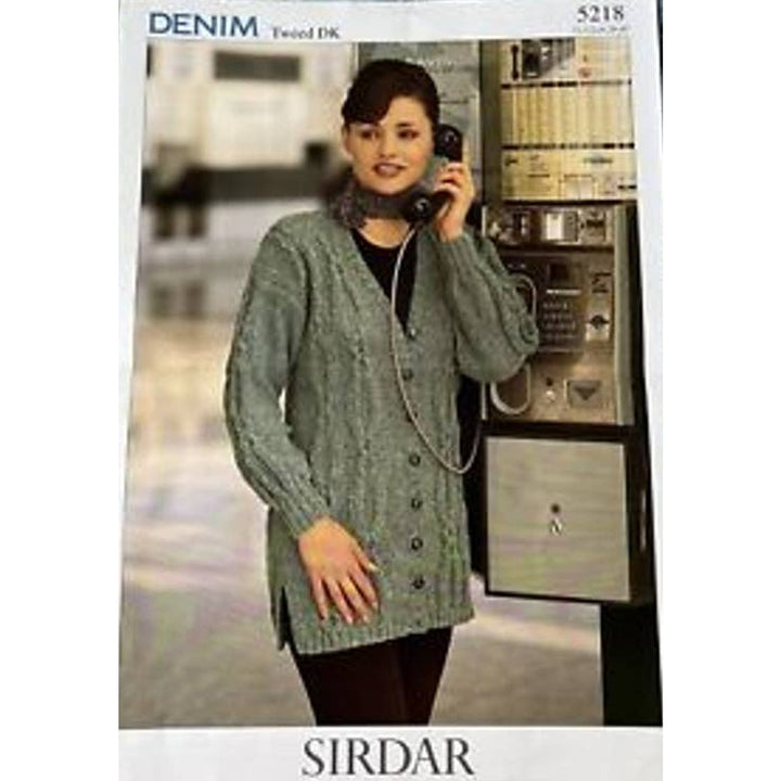 New Sirdar 5218 Denim Tweed Cardigan Sweater Double Knitting Pattern