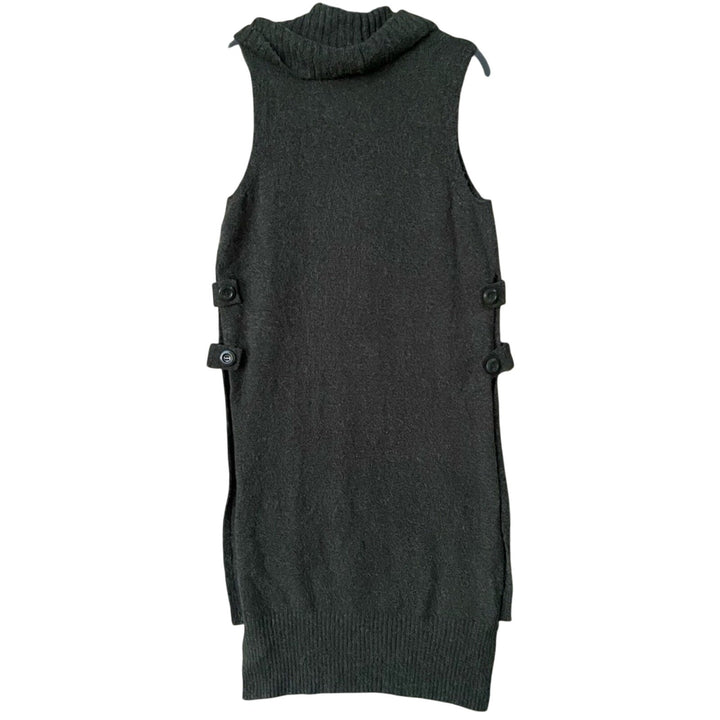 New Ruby Moon Womens Large Green Sleeveless Turtleneck Cowl Neck Tunic Sweater