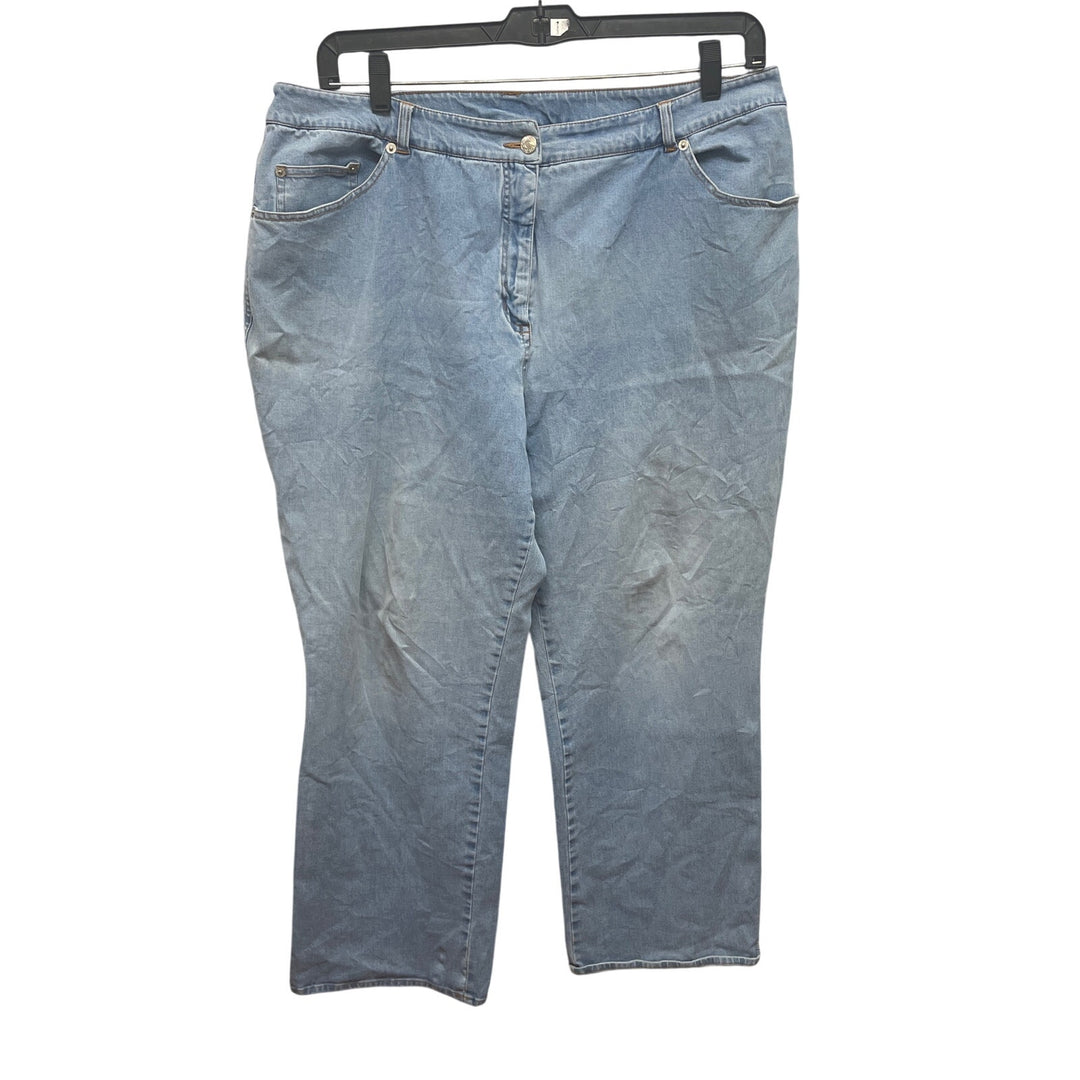 Denim &amp; Co Crossstretch 20W Vintage Stretch Cotton Straight Leg Denim Blue Jeans