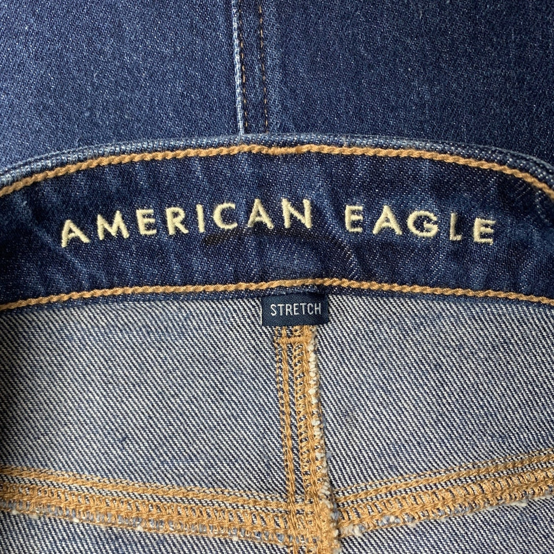 New American Eagle Womens Size 8 Perfect Mini Distressed Hem Denim Jean Skirt