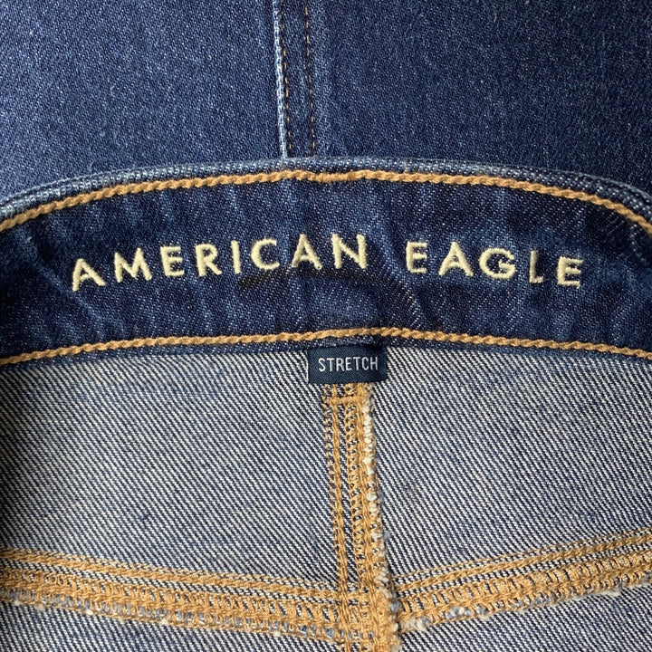 New American Eagle Womens Size 8 Perfect Mini Distressed Hem Denim Jean Skirt