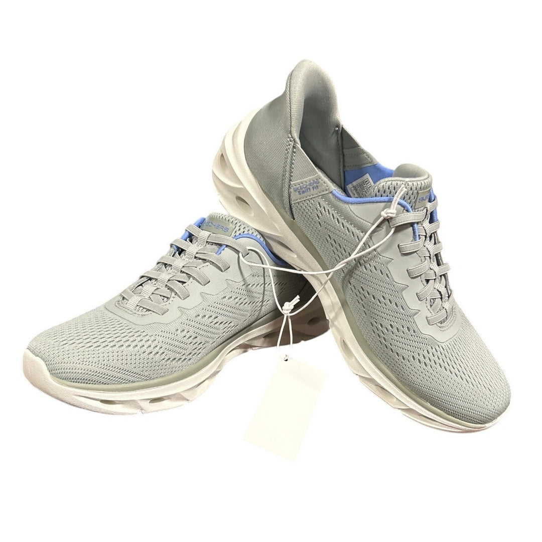New In Box Skechers Womens 8.5 Gray Mesh Hands Free Swifit Fit Athletic Shoes