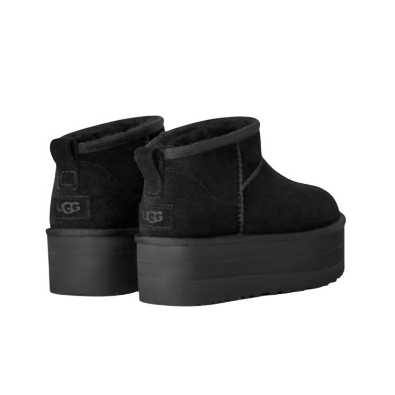 New In Box UGG Womens Size 9 Classic Mini Platform Suede Slide On Winter Boots