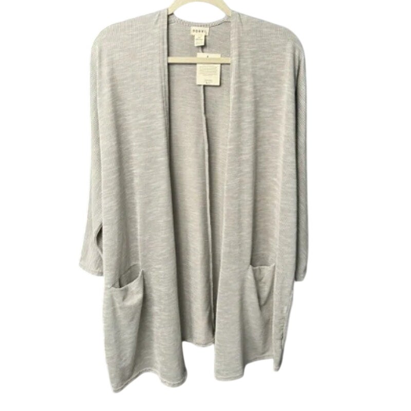 NWT New Donni Womens One Size Textured Stripe Open Front Long Sleeve Cardigan