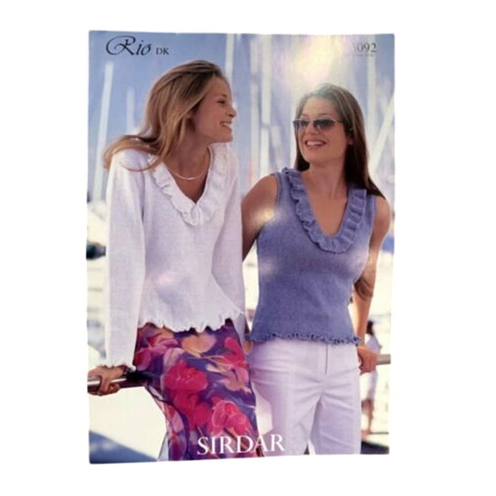 New NOS Sirdar 5092 Rio DK Sweater and Top Double Knitting Pullover Sweater Pattern