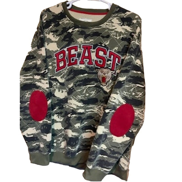 Ecko Unltd Mens 4XL Beast Camo Camouflage Quilted Long Sleeve Sweatshirt