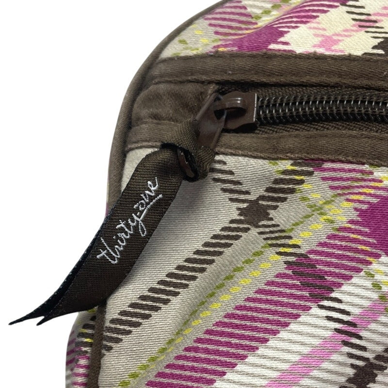Thirty One Gifts Pink Plaid Double Handle Purse Cosmetic Organizing Bag