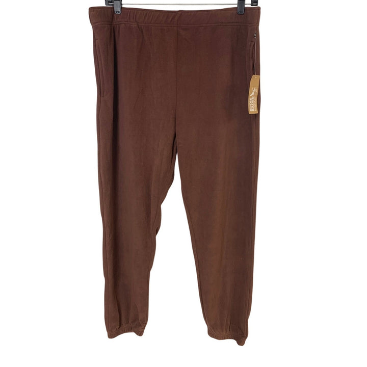 New Eddie Bauer Womens XL Plum Quest Fleece Jogger Sweatpants w Pockets