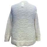New Style & Co 2X White Popcorn Boucle Long Sleeve Fuzzy Crew Neck Sweater