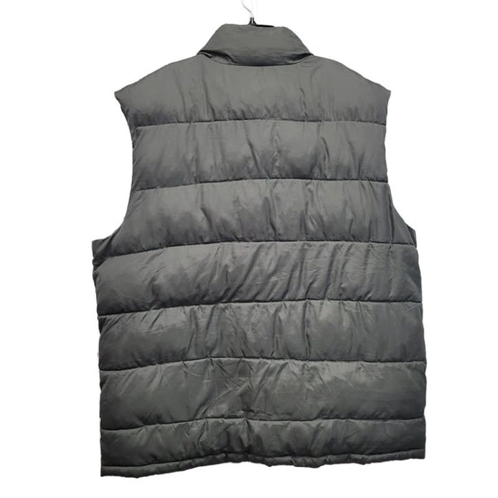 Old Navy Mens Gray XXL Polyester Full Zip Lined Puffer Vest w Front Pockets