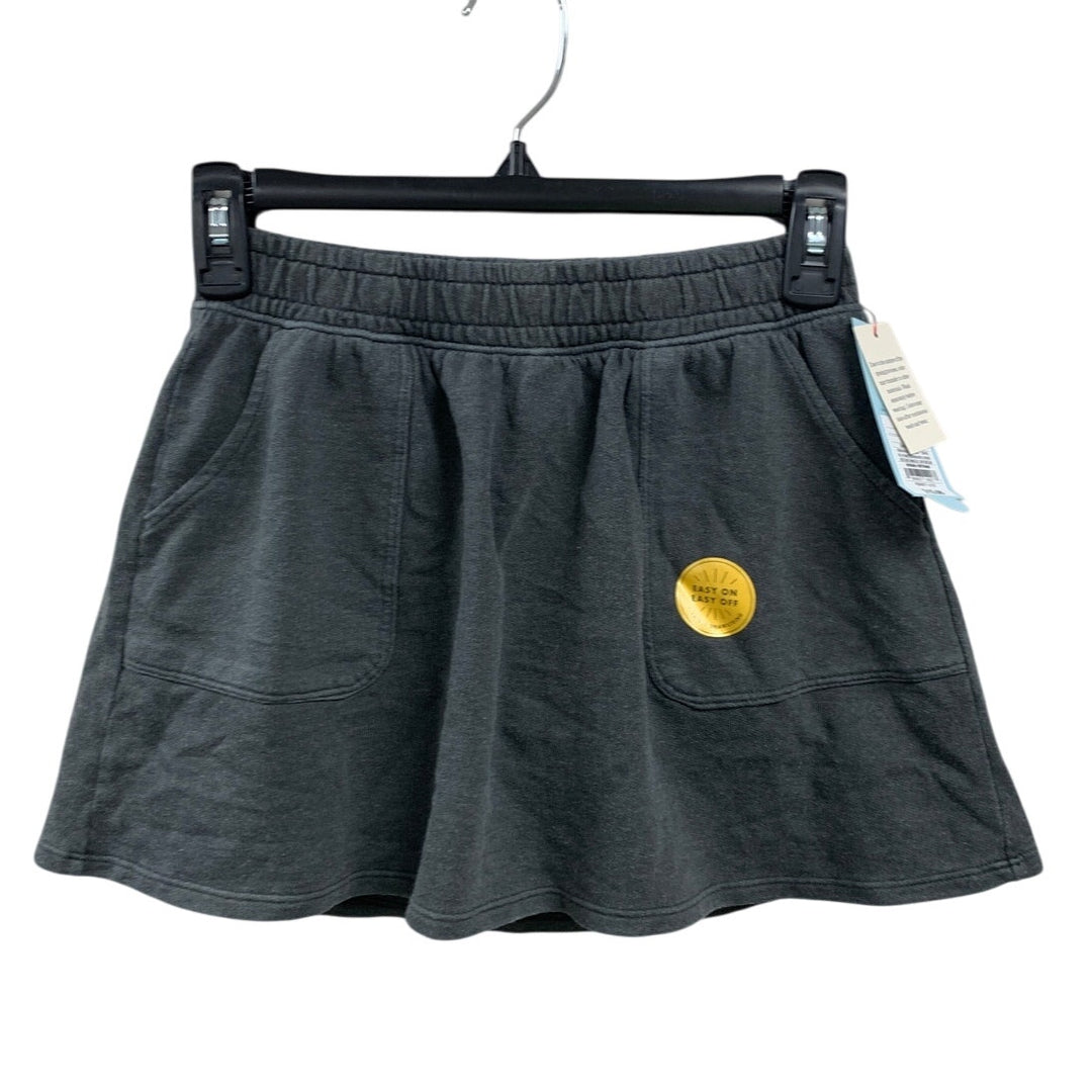 New Cat &amp; Jack Girls Medium (8) Stretch PolyCotton Gray Elastic Waist Skorts