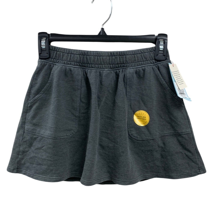 New Cat &amp; Jack Girls Medium (8) Stretch PolyCotton Gray Elastic Waist Skorts