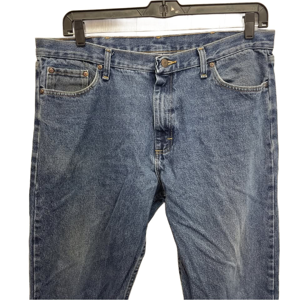 Lot of 2 Wrangler Mens 38 X 32 100% Cotton Medium Wash Denim Blue Jeans