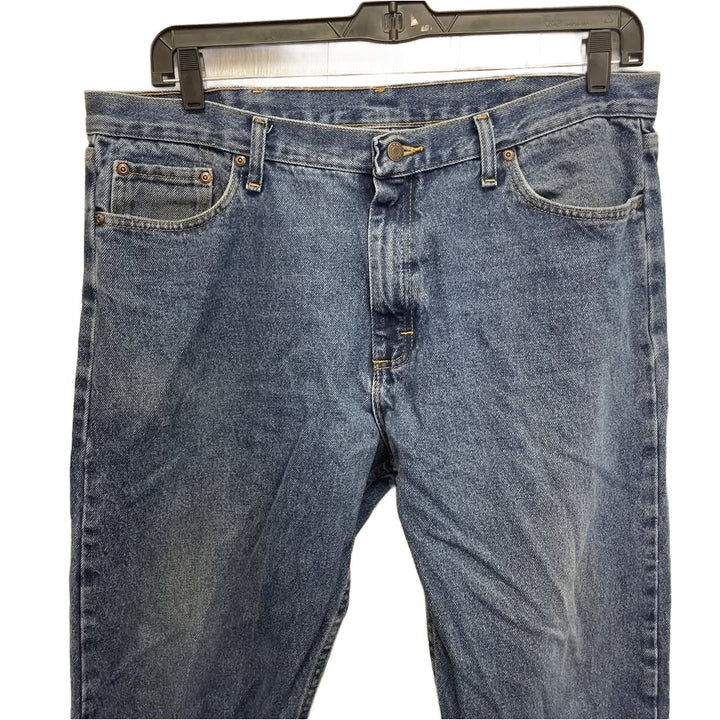 Lot of 2 Wrangler Mens 38 X 32 100% Cotton Medium Wash Denim Blue Jeans