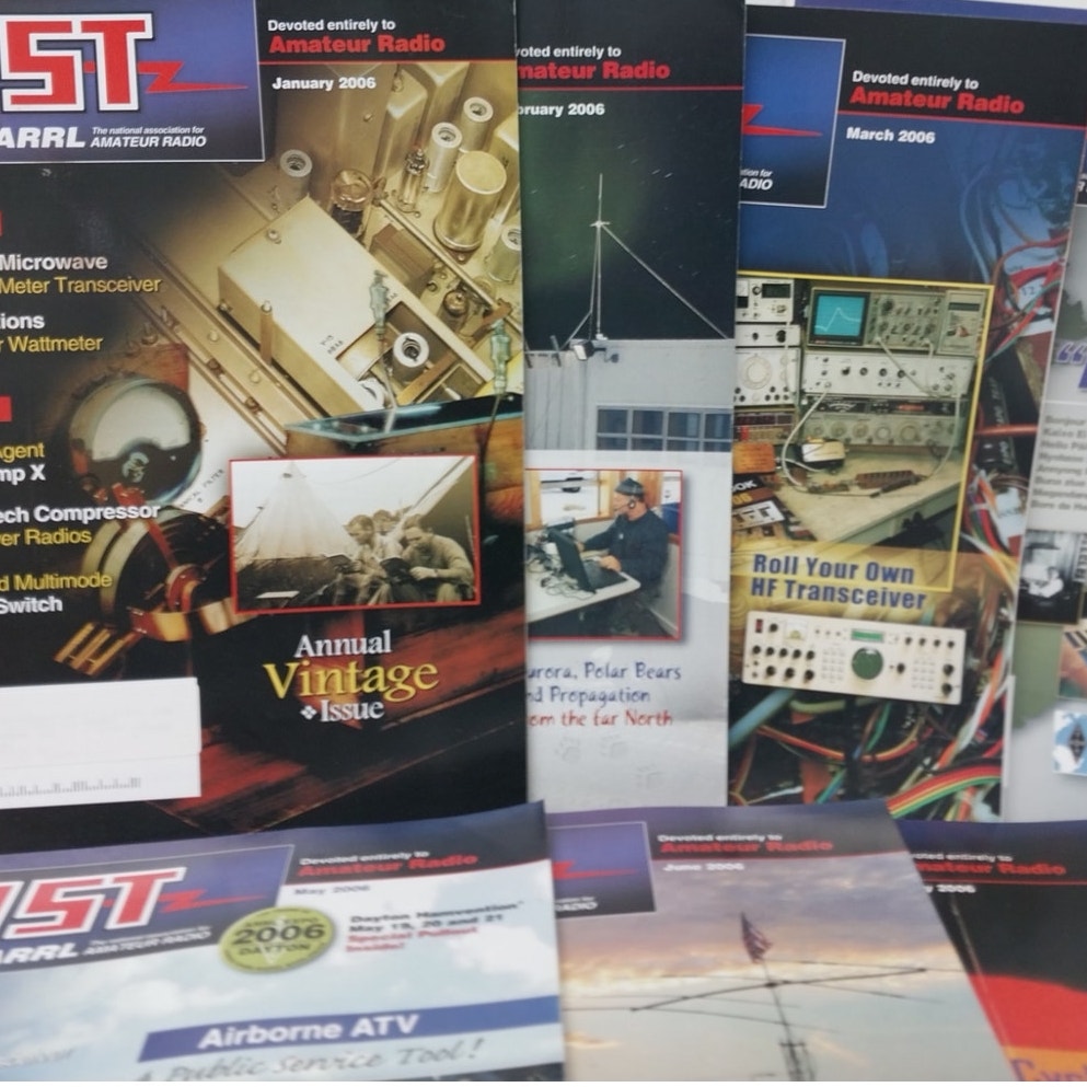 2006 QST National Assn Amateur Radio Magazine FULL Year 12 Issues Lot