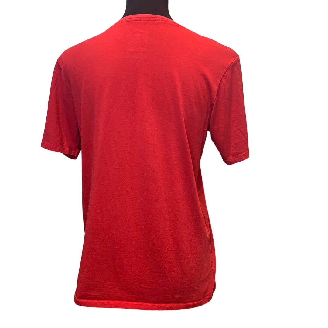 Nike Mens Small Red Althletic Cut Dri Fit Short Sleeve PolyCotton Tee Shirt