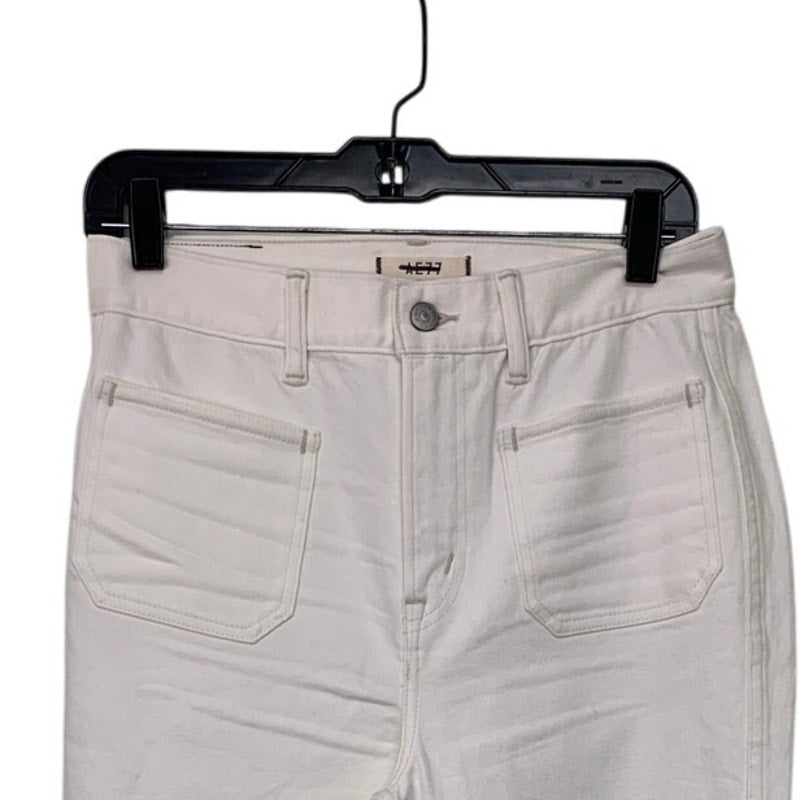 New AE77 Womens Size 27 White 100% Organic &amp; Recycled Cotton Denim Jeans