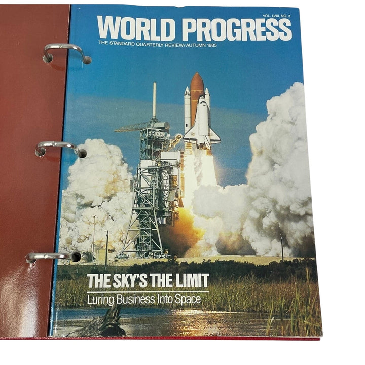 Vintage 1985 World Progress Yearbook Binder Spring Winter Summer Fall Collection