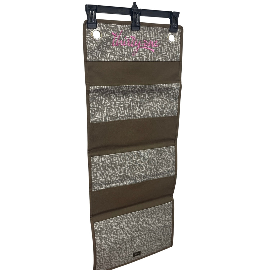 Thirty One Gifts Hanging Canvas Wall Pocket Organizer Office Bills Paper File