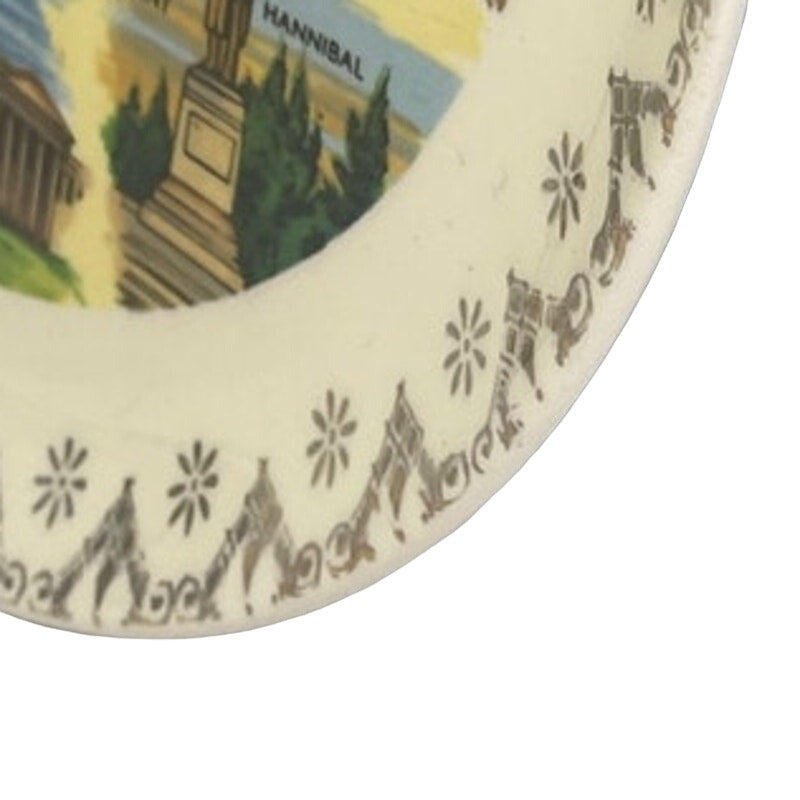 Vintage Missouri The Show Me State Floral Rim Ceramic Collector Plate